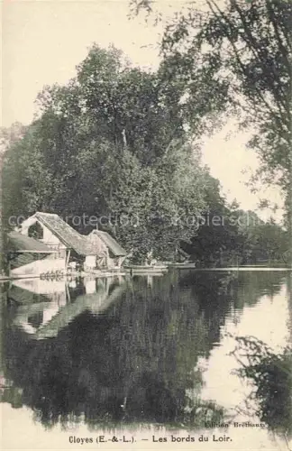 AK / Ansichtskarte Cloyes-sur-le-Loir Chateaudun 28 Eure-et-Loir Bords-du-Loir Loir Fluss Waschhaus Spiegelung Baeume Ufer