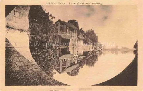 AK / Ansichtskarte Cloyes-sur-le-Loir Chateaudun 28 Eure-et-Loir Chalet-sur-le-Loir Loir Fluss Chalet Holzveranda Ufer Spiegelung Baeume