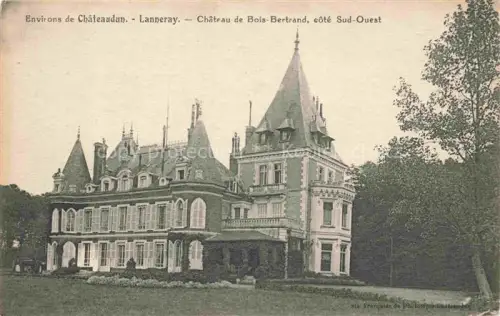AK / Ansichtskarte Lanneray Chateaudun 28 Eure-et-Loir Château-de-Bois-Bertrand Schloss Turm Mansarddach Baeume Rasen Herrenhaus