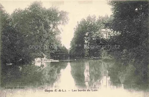 AK / Ansichtskarte Cloyes-sur-le-Loir Chateaudun 28 Eure-et-Loir Bords-du-Loir Fluss Loir Baeume Spiegelung Muehle Ufer