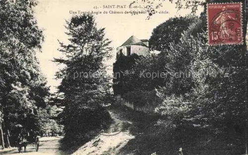 AK / Ansichtskarte Saint-Piat Tour-Angle Château-de-Grosgneul Turm Allee Kutsche Baeume Park