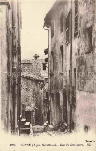 AK / Ansichtskarte Vence-la-Jolie GRAssE 06 Alpes-Maritimes Rue-du-Séminaire Gasse Altstadt Kopfsteinpflaster Steinhaeuser