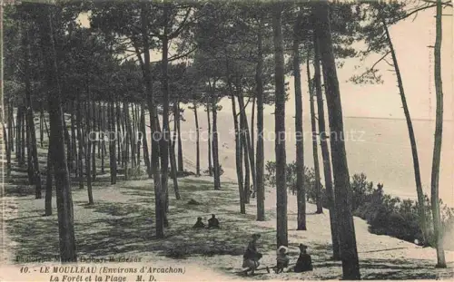 AK / Ansichtskarte Le Moulleau La Teste-de-Buch Arcachon 33 Gironde Forêt-et-la-Plage Pinienwald Strand Meer Spaziergaenger Sand Environs-d Arcachon