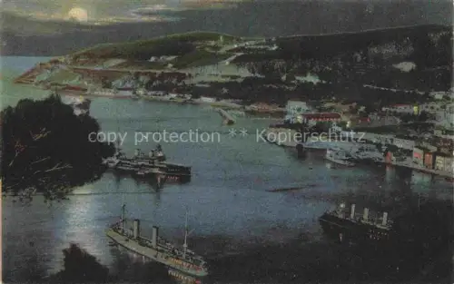 AK / Ansichtskarte Villefranche-sur-Mer NICE 06 Alpes-Maritimes Escadre Hafen Kriegsschiffe Nachtaufnahme Vollmond Kueste Bucht
