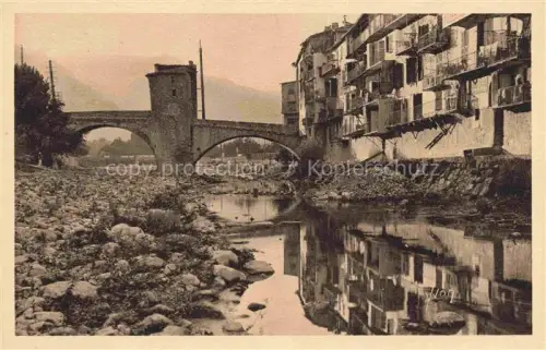 AK / Ansichtskarte Sospel Nice 06 Alpes-Maritimes Bévéra Bruecke Fluss Haeuser Reflexion Altstadt Turm