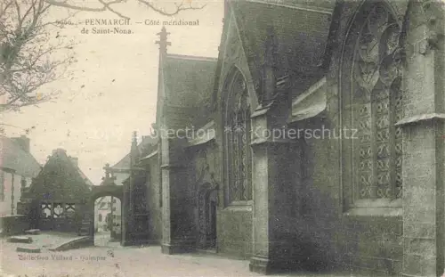 AK / Ansichtskarte Penmarch QUIMPER 29 Finistere Saint-Nona Kirche Suedseite gotisch Portal Friedhofsmauer