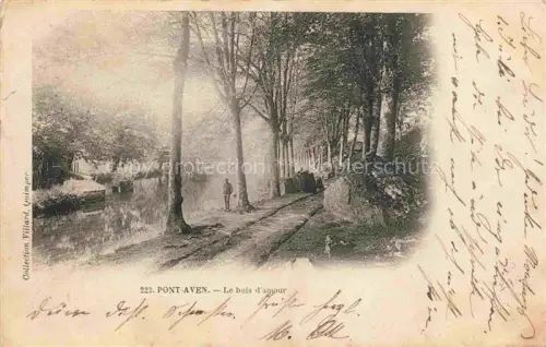 AK / Ansichtskarte Pont-Aven Quimper 29 Finistere Bois-d amour Aven Wald Allee Flussufer Baeume Bretagne
