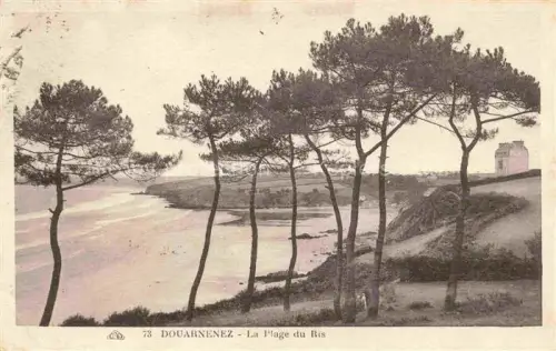 AK / Ansichtskarte Plage du Riz Douarnenez 29 Finistere Plage-du-Ris Pinien Bucht Kueste Villa Meer