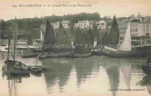 AK / Ansichtskarte Douarnenez QUIMPER 29 Finistere Grand-Port Plomarchs Segelboote Hafen Fabrikgebaeude Wohnhaeuser