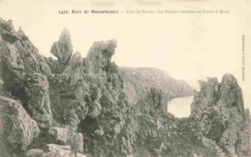 AK / Ansichtskarte Douarnenez QUIMPER 29 Finistere Baie-de-Douarnenez Cote-de-Peuzec Castel-ar-Roch Felsen Kueste Meer Naturlandschaft