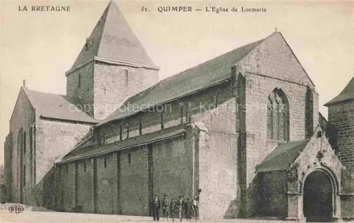 AK / Ansichtskarte QUIMPER 29 Finistere Eglise-de-Locmaria Kirche Romanisch Kinder Bretagne