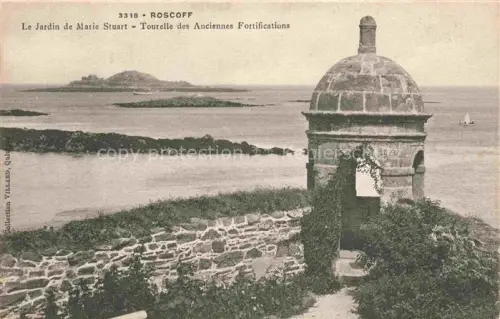 AK / Ansichtskarte ROSCOFF 29 Finistere Jardin-de-Marie-Stuart Tourelle Fortifications Meer Insel Kuestenbefestigung