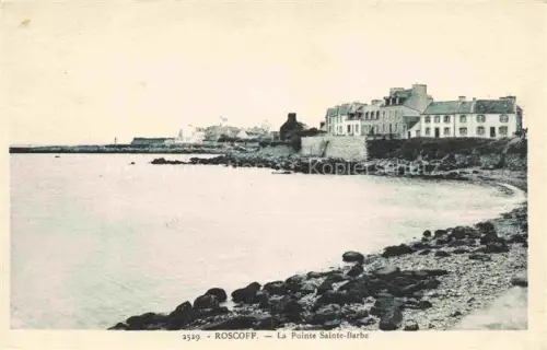 AK / Ansichtskarte ROSCOFF 29 Finistere Pointe-Sainte-Barbe Kueste Haeuser Felsen Bucht Leuchtturm
