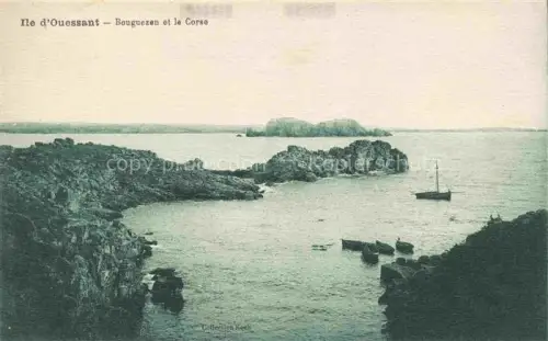 AK / Ansichtskarte Ile d Ouessant Ile de 29 Finistere Bouguezen Corse Felsen Meer Segelboot Boot Kueste Insel