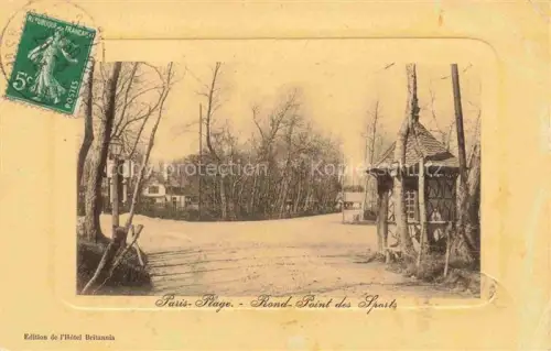 AK / Ansichtskarte LE TOUQUET-PARIS-PLAGE Le Montreuil 62 Pas-de-Calais Rond-Point-des-Sports Allee Baeume Hotel-Britannia Kiosk Waldweg