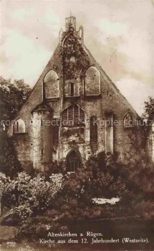 AK / Ansichtskarte Altenkirchen RueGEN Mecklenburg-Vorpommern Kirche Romanik Westseite 12-Jahrhundert Kirchenruine Gotik Ruegen Kreuz
