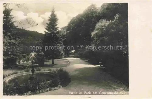 AK / Ansichtskarte BAD EMS Rheinland-Pfalz Genesungsheim Park Brunnen Fontaene Kurpark Baeume Gartenanlage