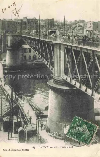 AK / Ansichtskarte BREST 29 Finistere Grand-Pont Bruecke Hubbruecke Fluss Stahlkonstruktion Hafen Fussgaenger Arnaud-Nozais