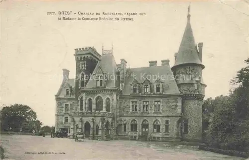 AK / Ansichtskarte BREST 29 Finistere Château-de-Kerstears Schloss Turm Fassade Auto Park