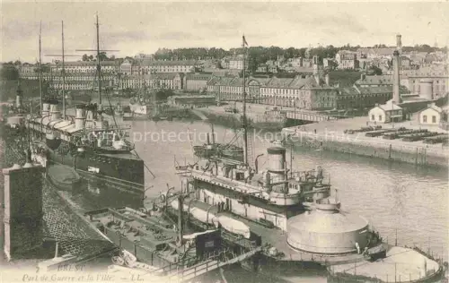 AK / Ansichtskarte BREST 29 Finistere Port-de-Guerre Kriegsschiffe Kriegshafen Stadt Panzerschiff Dampfschiff