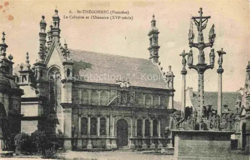 AK / Ansichtskarte Saint-Thegonnec MORLAIX 29 Finistere Calvaire Ossuaire Kapelle Kreuz Steinfiguren Renaissance