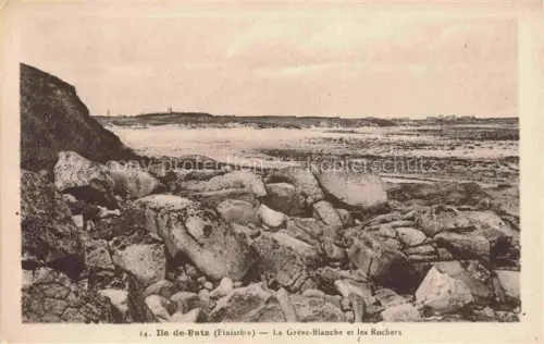 AK / Ansichtskarte Ile-de-Batz MORLAIX 29 Finistere Grève-Blanche Strand Felsen Meer Kueste Ebbe