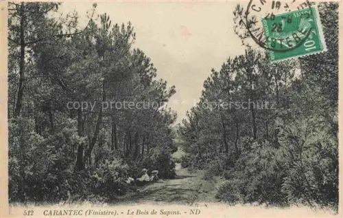 AK / Ansichtskarte Carantec Morlaix 29 Finistere Bois-de-Sapins Wald Kiefern Waldweg Spaziergaengerinnen