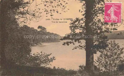 AK / Ansichtskarte QUIMPER 29 Finistere Rivière-de-Quimper Vue-de-Lanniron Odet Fluss Baeume Wald Wasser