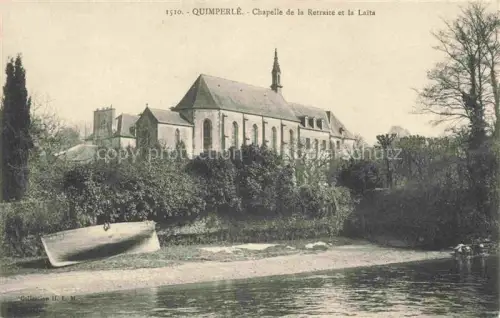 AK / Ansichtskarte Quimperle 29 Finistere Chapelle-de-la-Retraite Laïta Kapelle Fluss Boot Baeume