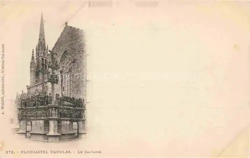 AK / Ansichtskarte Plougastel-Daoulas BREST 29 Finistere Calvaire Kalvarienberg Kirche Kirchturm Skulpturen Gotik Bretagne