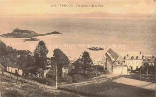 AK / Ansichtskarte Treboul Douarnenez Quimper 29 Finistere Baie Kueste Inseln Hotel Baeume Meer Bucht