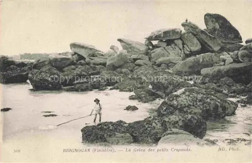AK / Ansichtskarte Brignogan BREST 29 Finistere Greve-des-petits-Crapauds Felsen Ebbe Fischer Kuestenlinie Meerespflanzen