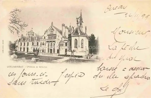 AK / Ansichtskarte Keriolet (Chateau) CONCARNEAU Quimper 29 Finistere Château-de-Kériolet Schloss Neugotik Turm Park Baeume