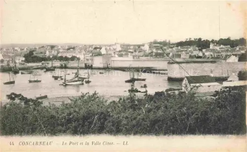 AK / Ansichtskarte CONCARNEAU Quimper 29 Finistere Port Ville-Close Hafen Stadtmauer Fischerboote Stadtansicht Panorama-vom-Meer