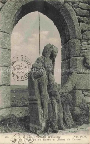 AK / Ansichtskarte Brignogan BREST 29 Finistere Arc-de-Triomphe-du-Rohau Statue-de-l Arvor Megalith Steinbogen Skulptur Bretagne