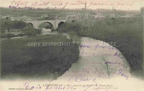 AK / Ansichtskarte Landerneau BREST 29 Finistere Pont Bruecke Traon-Elorn Fluss Elorn Fabrik Felder Panorama