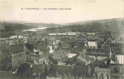 AK / Ansichtskarte Landerneau BREST 29 Finistere Stadtpanorama Daecher Elorn Fluss Huegel Stadtansicht Impasse-Popineau
