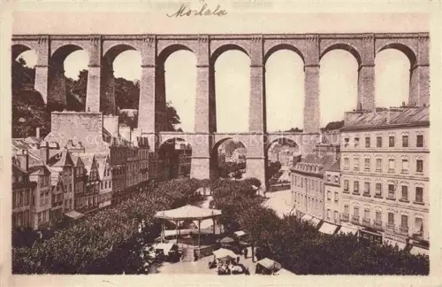 AK / Ansichtskarte MORLAIX 29 Finistere Viaduc Place-Thiers Marktplatz Musikpavillon Stadtansicht Bogen
