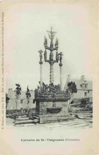 AK / Ansichtskarte Saint-Thegonnec MORLAIX 29 Finistere Calvaire Kreuzigungsgruppe Skulpturen Friedhof Kirchengelaende
