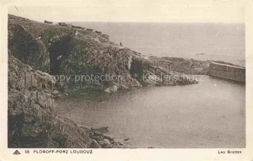 AK / Ansichtskarte Loubouz Porz Plogoff Quimper 29 Finistere Porz-Loubouz Grotten Felsen Kueste Hafen Meer