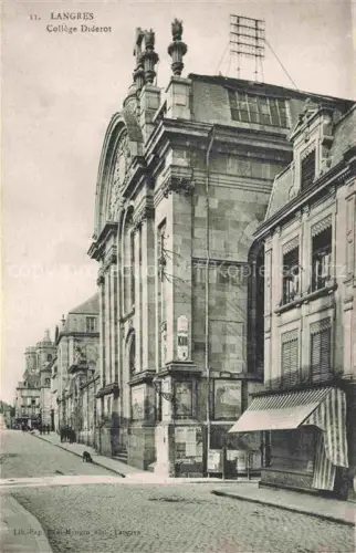 AK / Ansichtskarte LANGRES 52 Haute-Marne Collège-Diderot Schule Fassade Strasse Geschaefte