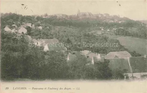 AK / Ansichtskarte LANGRES 52 Haute-Marne Faubourg-des-Auges Stadtpanorama Daecher Felder Baeume Huegel Rue-St-Ferjeux