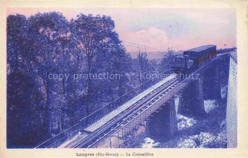 AK / Ansichtskarte LANGRES 52 Haute-Marne Crémaillère Zahnradbahn Viadukt Bruecke Baeume Zug Schienen
