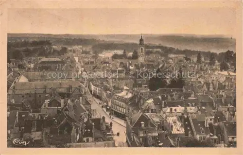 AK / Ansichtskarte LANGRES 52 Haute-Marne Stadtpanorama Kirchturm Daecher Strasse Felder Huegel Altstadt