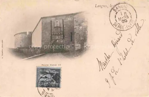 AK / Ansichtskarte LANGRES 52 Haute-Marne Porte-Henri-IV Stadttor Turm Torbogen Mauer