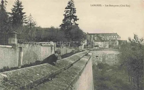 AK / Ansichtskarte LANGRES 52 Haute-Marne Remparts-Côté-Est Stadtmauer Wehrgang Kind Baeume Gebaeude