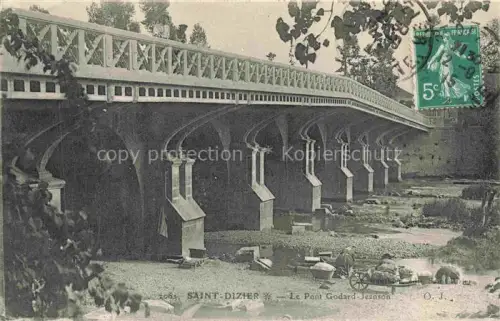 AK / Ansichtskarte SAINT-DIZIER 52 Haute-Marne Pont-Godard-Jeanson Eisenbruecke Bruecke Fluss Karren Baeume