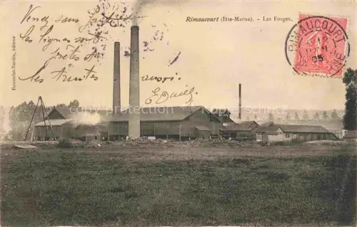 AK / Ansichtskarte Rimaucourt Chaumont 52 Haute-Marne Les-Forges Industrieanlage Schlote Schornsteine Fabrik Rauch Wiese