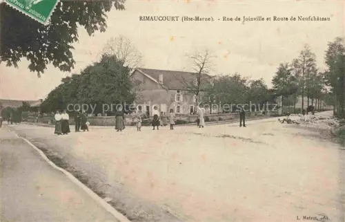 AK / Ansichtskarte Rimaucourt Chaumont 52 Haute-Marne Rue-de-Joinville Route-de-Neufchâteau Dorfstrasse Passanten Baeume Gehoeft