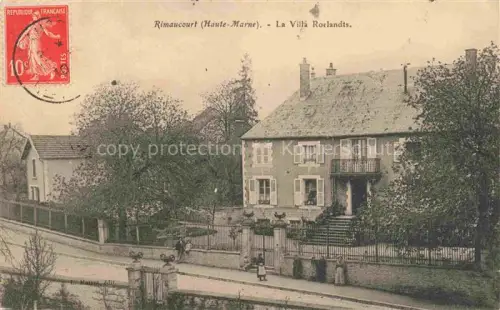 AK / Ansichtskarte Rimaucourt Chaumont 52 Haute-Marne Villa-Roelandts Villa Garten Eisenzaun Frauen Baeume Balkon
